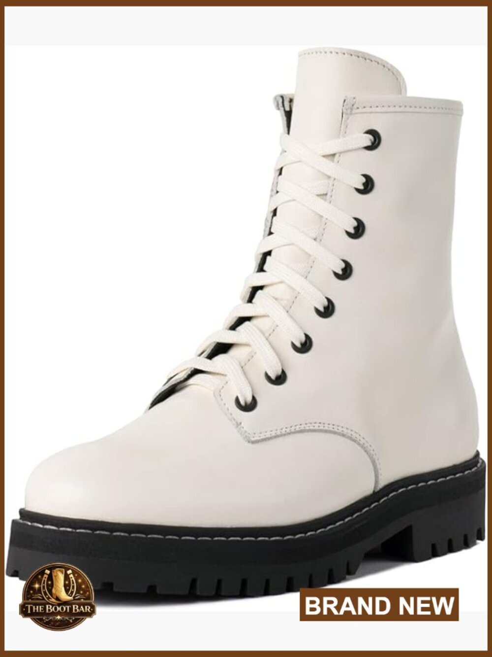 Women's Lace up Combat Boots Genuine Leather Goodyear Welt